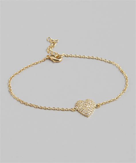 Gold Heart Bracelet Heart Bracelet Gold Heart Bracelet Bling Jewelry