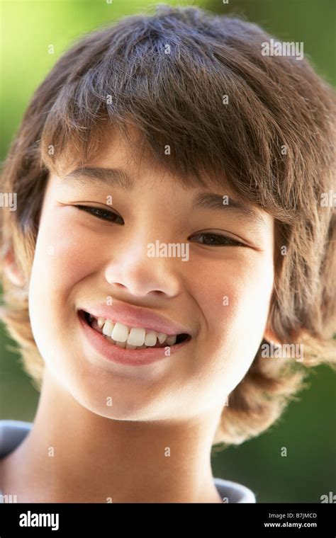 Portrait Of Boy Smiling Stock Photo Alamy