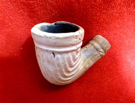 Original Civil War Era Soldiers Hand Carved Clay Pipe Bowl 4590988204