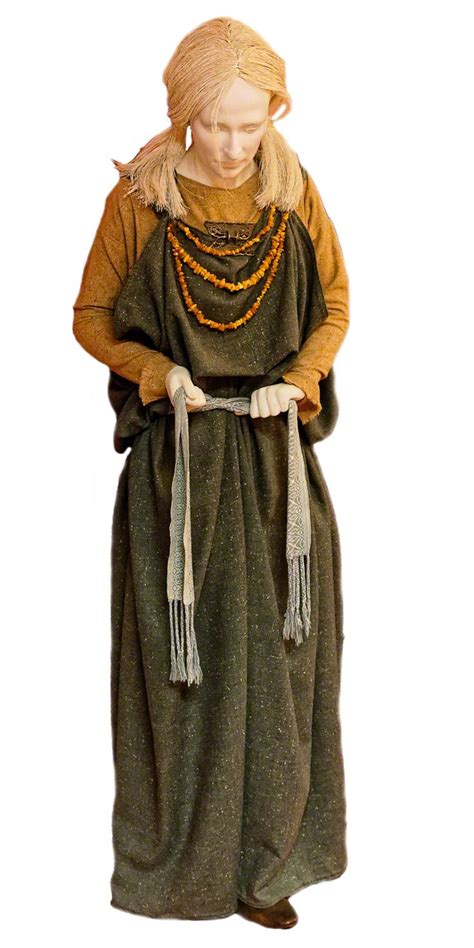 An Anglo Saxon Womans Attire Shown At West Stow Anglo Saxon Village