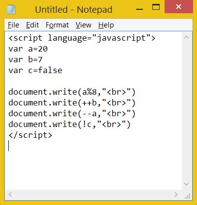 Mengenal Cara Penulisan Operator Pada Javascript Part Niguru Com