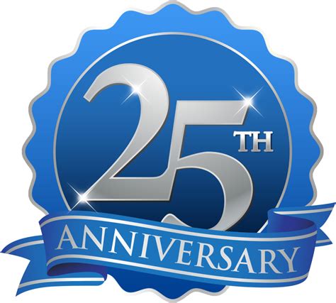 Download Hd 25th Anniversary Png 25th Anniversary Blue Transparent