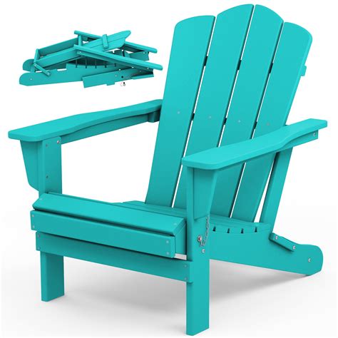 Jearey Plastic Adirondack Chair Hdpe All Weather Outdoor Folding