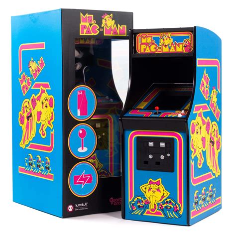 Quarter Arcades Official Ms Pac Man Sized Mini Arcade Cabinet By Numskull Playable Replica