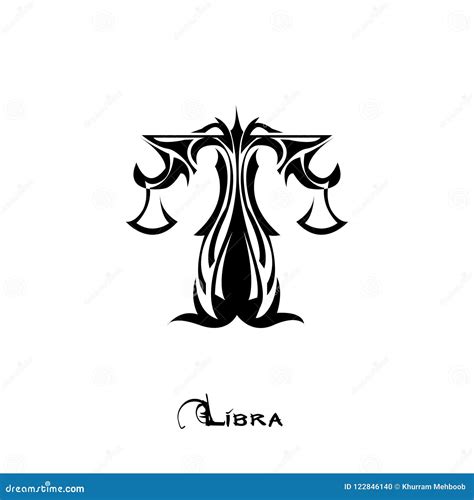 Libra Zodiac Symbol Tattoo Design