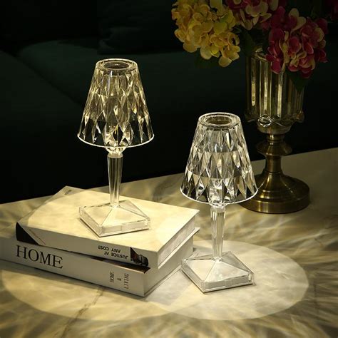 Buy Crystal Diamond Table Lamp Led Acrylic Charging Projection