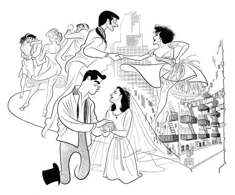 West Side Story Drawing By Al Hirschfeld Fine Art America