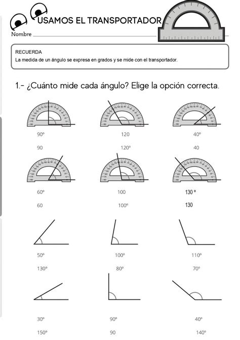 Ángulos Online Exercise For 4º You Can Do The Exercises Online Or