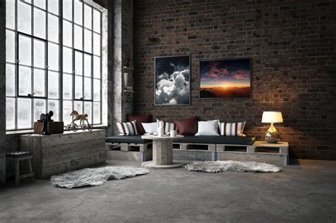 inspirasi ruang tamu rumah minimalis bergaya industrial foto