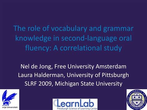 Ppt The Role Of Vocabulary And Grammar Knowledge In Second Language