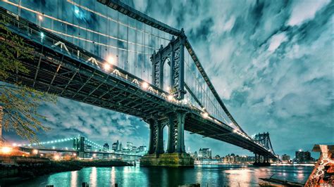 Fondos De Pantalla X Px Puente Brooklyn Edificios Ligero