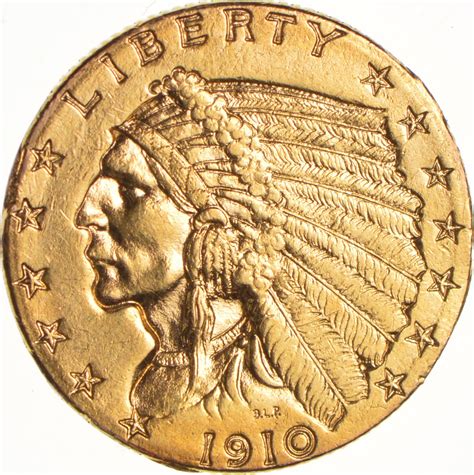 1910 250 Indian Head Gold Quarter Eagle Property Room