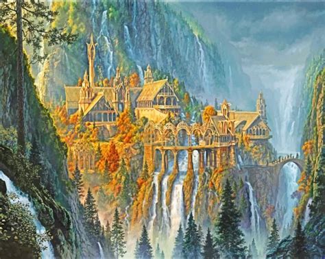 Rivendell Lord The Rings 5d Diamond Paintings Diamondbynumbers