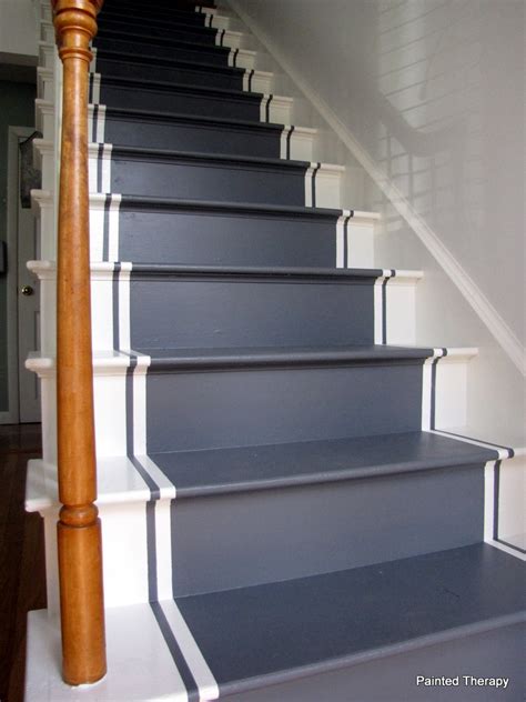 Some types of woods take differently to stains than others. Painted Therapy: Painting Your Stairs