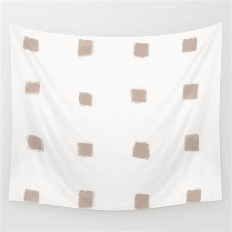 Polka Strokes Gapped Nude On Off White Wall Tapestry By Form Creative