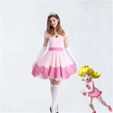 Adult Princess Peach Halloween Costume Communauté Mcms