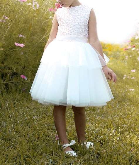 Diamond Daisy Dress By Lily Of Tulle Ivory Pink Blush Silk Tulle Dress