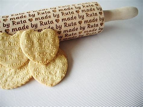 Personalized Rolling Pin Wooden Embossing Rolling Pin With Name Or Any