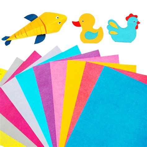 Assorted Coloured Sheets 10 Sheets 180 210 Gsm A4 Size Kidsy Winsy