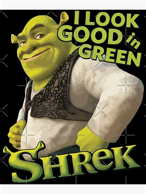 Lámina Fotográfica Mens Best Sexy Shrek Shrek Meme Face Shrek Wazowski