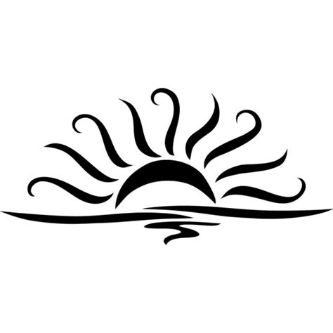 Beach With Sunrise Clipart Black And White Clipartfox Clipart Best My
