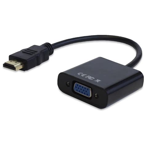 Syba vga to hdmi cable, vga to hdmi adapter converter cable with audio support for connecting pc, laptop with a vga output to hdmi monitor hdtv (ma. HDMI TO VGA