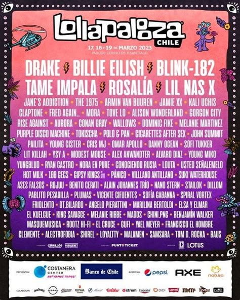 Lineup Lolla 2023 Cl R Lollapalooza
