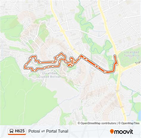 Ruta H Horarios Paradas Y Mapas Potos Portal Tunal Actualizado 242110