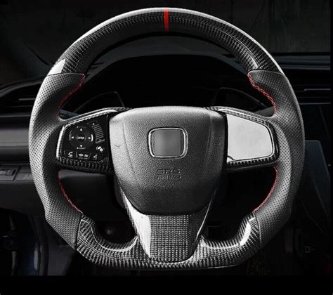 Carbon Fiber Sport Customized Steering Wheel For 10th Gen Honda Civic