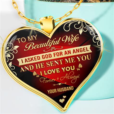 JetBoxDesigns - To My Wife Gold Plated Pendant Necklace - I Asked God 