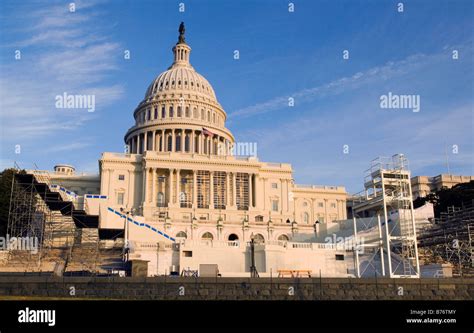 Construction On The Us Capitol Building For The 2009 United States