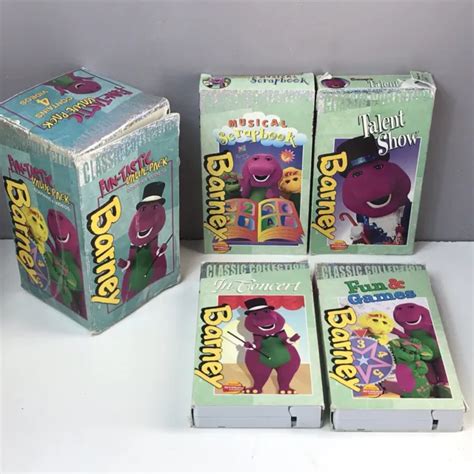 Barney Classic Collection Fun Tastic Value Pack Vhs Video Set Lot