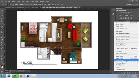 Adobe Photoshop Cs6 Rendering A Floor Plan Part 6 Finishing