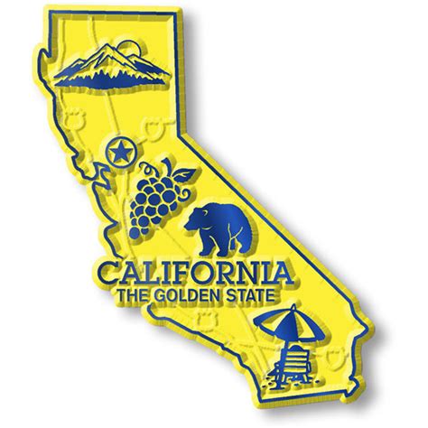 California State Shaped Fridge Magnet Collect All 50 Us States