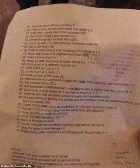 Sexual Tasks Sorority Girls Were Forced To Do On Scavenger Hunt