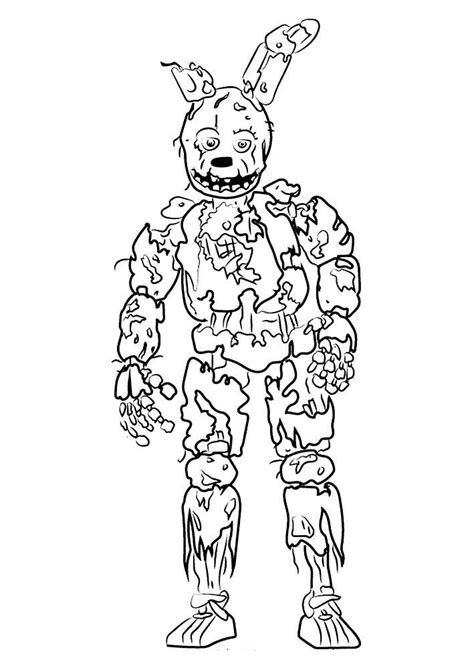 Springtrap Coloring Pages 🖌 To Print And Color