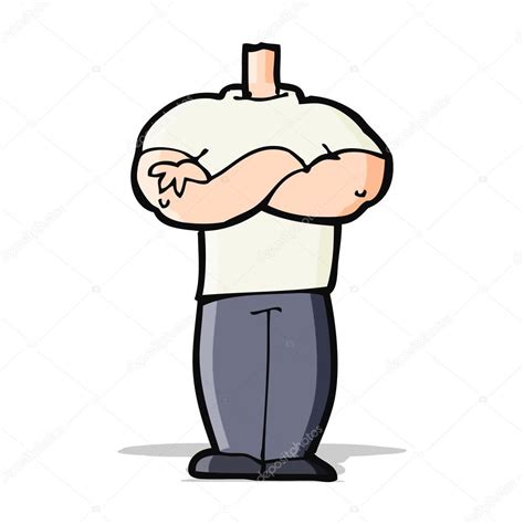 Cartoon Body With Folded Arms Mix And Match Cartoons Or Add Ow Stock