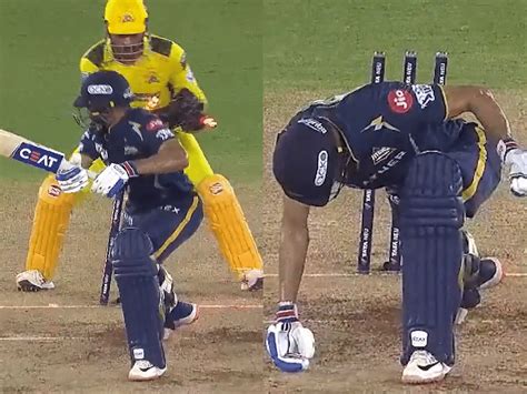 watch ms dhoni sends shubman gill packing with lightning fast stumping in ipl 2023 final
