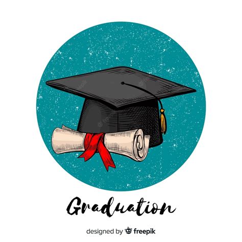 Premium Vector Hand Drawn Graduation Cap And Diploma