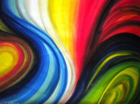If you're using a ruler, wipe the edge after each stripe so you don't contaminate the next one. Blending Souls Abstract Painting Painting by Rohini Yadawar