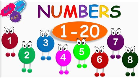 Numbers For Kids Learn 20 Numbers Numbers Counting 1 20 One Two