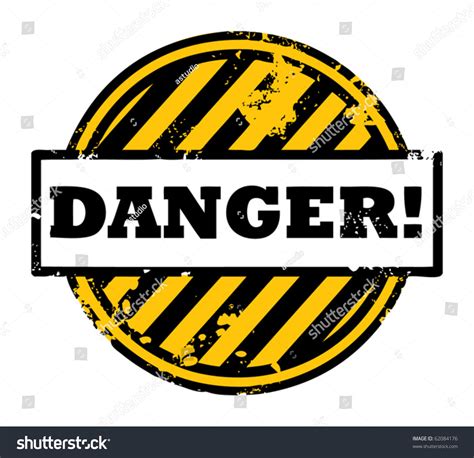 Abstract Grunge Stamp Word Danger Written Stock Vector 62084176
