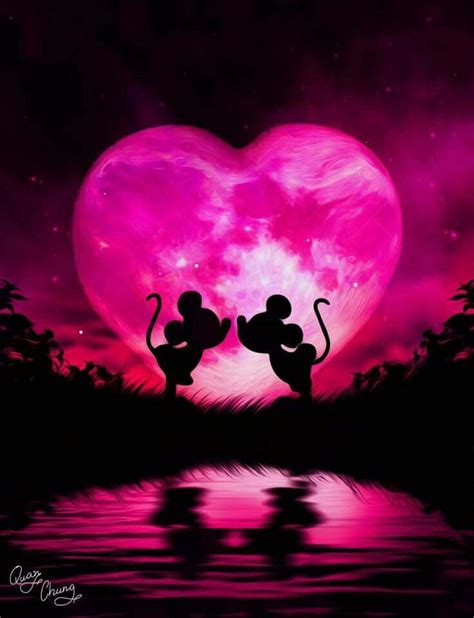 Love Romantic Mickey And Minnie Mouse 736x960 Download Hd Wallpaper