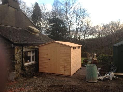 New Shed Erected Waiting For Roofing Felt Which Must Have Fallen Off