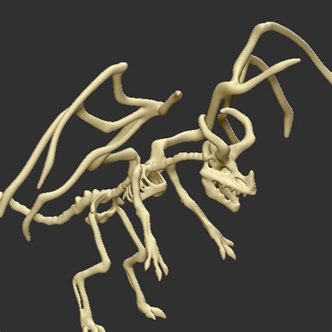 Stl File Dragon Skeleton・3d Printer Design To Download・cults
