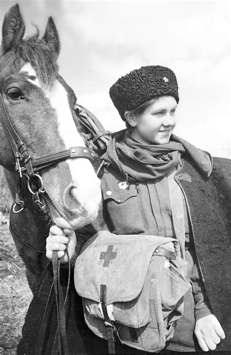 Portrait Of A Soviet Medical Orderly Of The 1st Guards Cavalry Corps