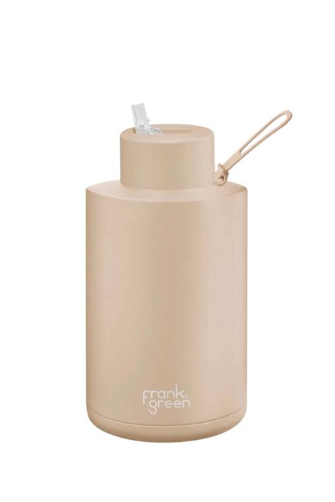 Frank Green Ceramic Reusable Bottle 68oz Soft Stone Hyperluxe Activewear