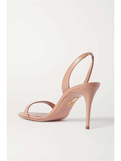 AQUAZZURA So Nude Leather Slingback Sandals NET A PORTER