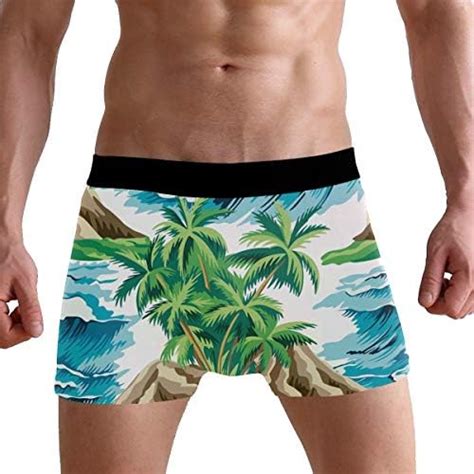 Zzkko Mens Fashion Hawaiian Island Palm Tree Men S Underwear Boxer