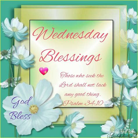 Wednesday Blessings Psalm 3410 God Bless Blessed Quotes